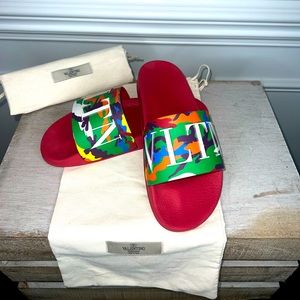 Valentino Multi Camo Pool Slides